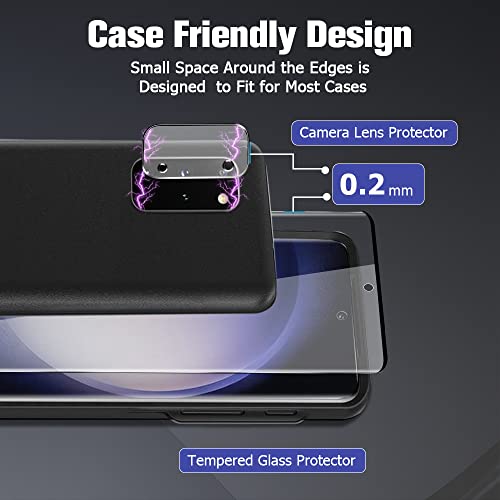 [2+2 Pack]Galaxy S20 Plus Screen Protector With Camera Lens Protector, 9H Hardness Tempered Glass Ultrasonic Fingerprint Support 3D Curved No Bubbles For Samsung Galaxy S20 Plus 5G 6.7 Inch #TOP4
