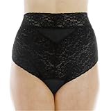 Women's Black Lovely Lace Regular Absorbency Incontinence Panties Small (Fits Hip 35-37') (2-Pack)
