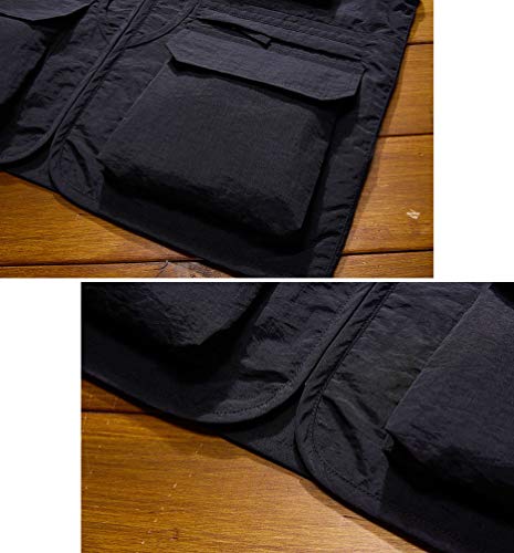 Gihuo Men's Outdoor Pockets Fly Fishing Safari Photo Travel Vest（Black-M） #TOP6