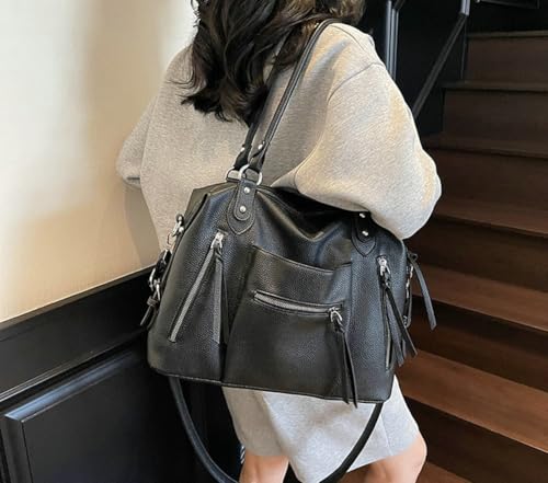 Trendy Fashion Tote Purses and Crossbody bags for Women Casual Large Hobo Shoulder Bags Multi-Pocket Handbag3