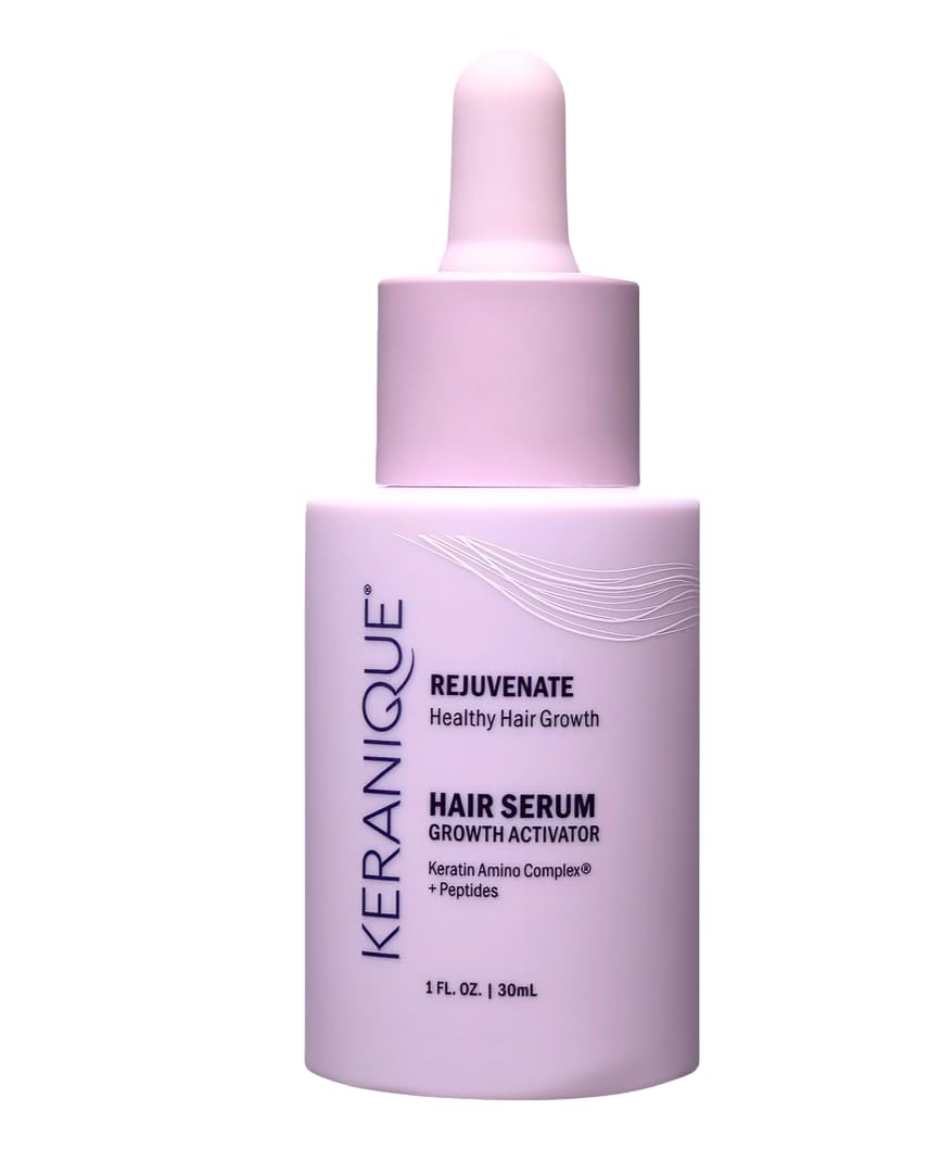 Keranique Hair Growth Activator Serum for Women - Multi-Peptide Scalp Revitalizer for Thinning Hair, Density & Loss Care, Energizing Organic Treatment with Keratin Amino Complex, Peptides & Biotin