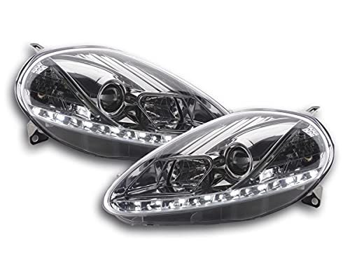 Shop Import - Coppia di fari Daylight LED DRL per Grande Punto 199 08-12, cromo - 33490702