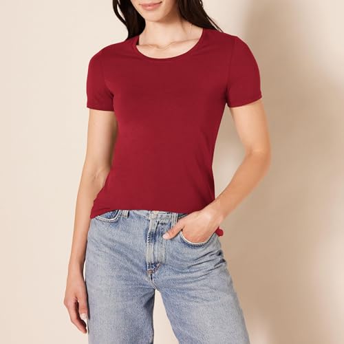Image of Amazon Essentials Women's Regular-Fit Short-Sleeve Crewneck T-Shirt, Multipacks