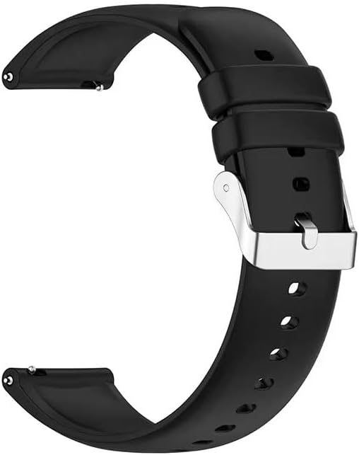 AONES 22mm Silicone Belt Classic Watch Strap Compatible for Fire-Boltt Hunter 2.01 Inch Smartwatch Band