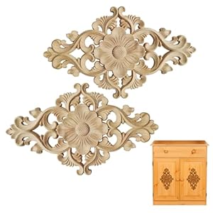 Lhdfyqt 2 Stück Holzornamente A2021