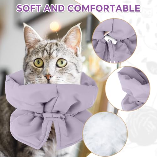 Image of BOXOB Cat Cone Collar, Adjustable Cat Recovery Collar(S, Purple)