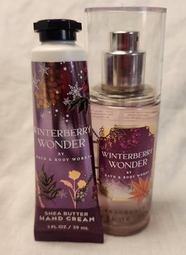 Bath and Body Travel Mini Purse Size Body Care Bundle – 2 pc Bundle 2.5 fl oz Mist and 1 oz Hand Cream – Gift Set Packaging May Vary (WINTERBERRY WONDER) Bath and Body Travel Mini Purse Size Body Care Bundle – 2 pc Bundle 2.5 fl oz Mist and 1 oz Hand Cream – Gift Set Packaging May Vary (WINTERBERRY WONDER)