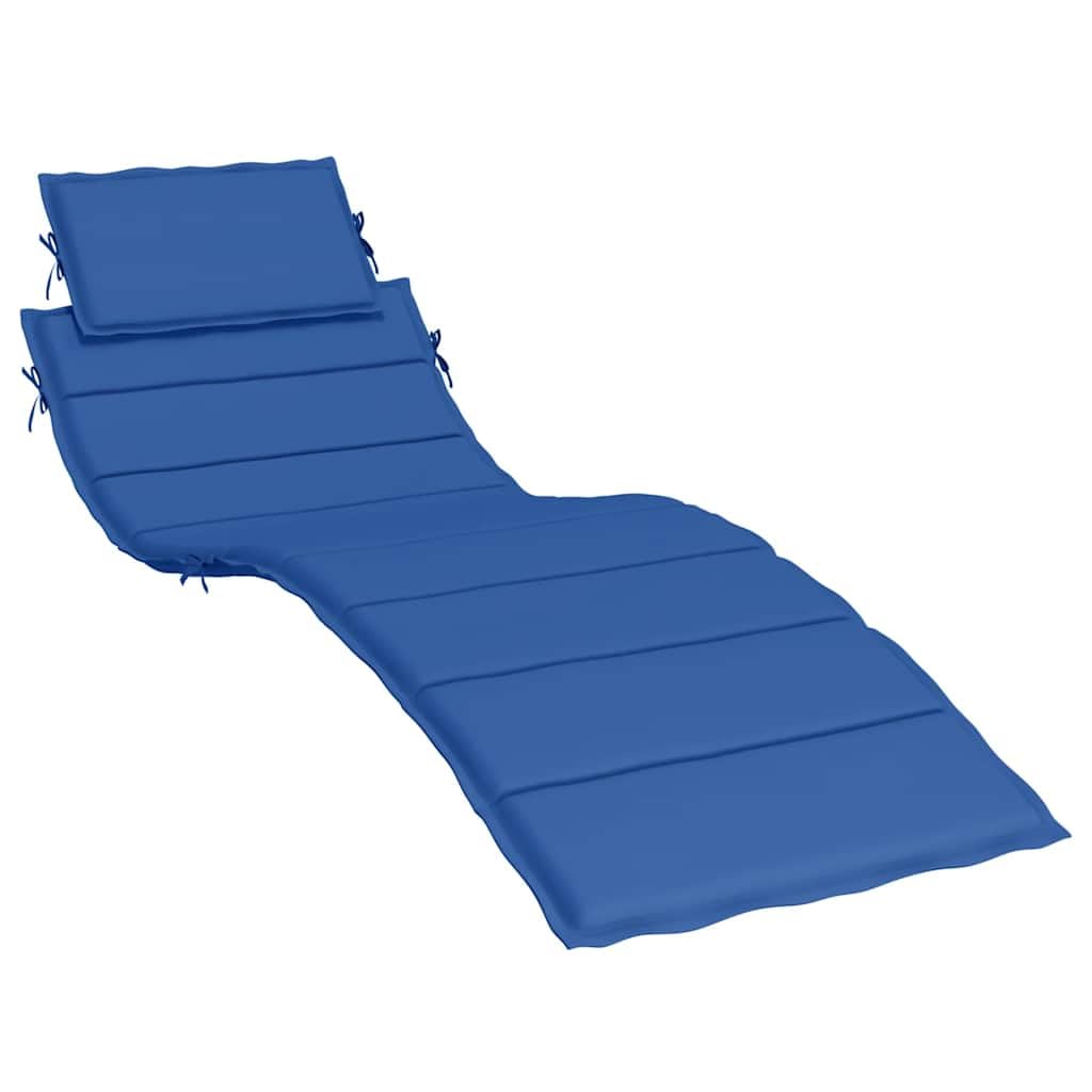vidaXL Cojín para Tumbona, Almohada con Respaldo, Acolchado para Asiento Silla Sofá, Cojín para Jardín Patio, Tela Azul Klein 186x58x4 cm