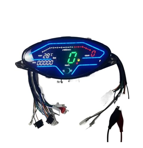 ゲージ オドメーター タコメーター デジタルLEDダッシュボード オートバイRPMスピードメーター デジタルオドメーター スピードメータービズ 100 C100 1998-2005 スマッシュフルカブ110用