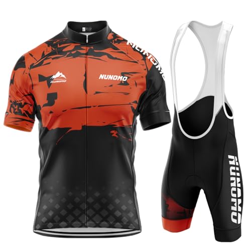 NUNOMO 2024 El Nuevo Maillot Ciclismo Corto de Verano para Hombre, MTB Ciclista Bici Ropa Culote Conjunto Traje Culotte Deportivo, Equipacion Ciclismo Bicicleta de Carretera (Type-3,S)