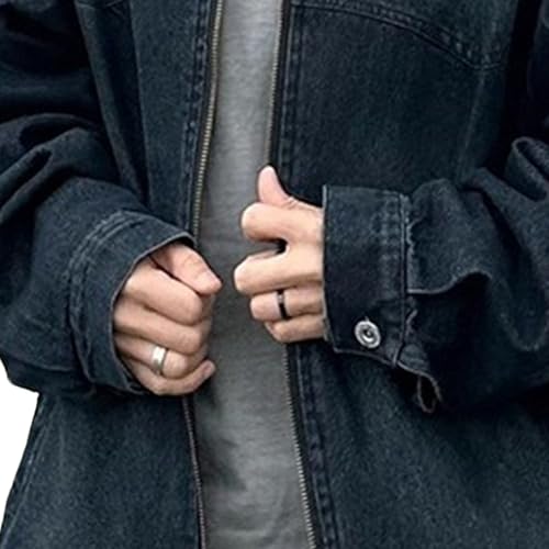 Chaqueta vaquera con cremallera completa y botones de hombre 6