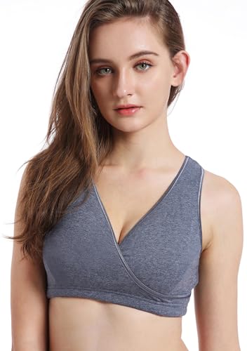 Image of CAKYE 4 Pack Nursing Bras for Breastfeeding Maternity Cotton Sleep Bralette
