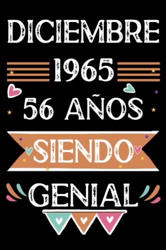 CUADERNO, Diciembre 1965, 56 Años Siendo Genial: 56 años. Libro de visitas, cuaderno, 110 páginas de felicitaciones, idea de regalo, regalo Para la esposa, novia, mujer, La madre