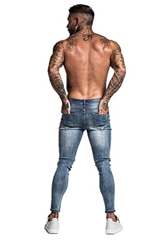 Image of GINGTTO Skinny Jeans Men Slim Fit Stretch Tapered Leg