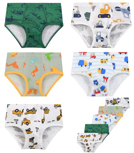 Boys Fashion Soft 100% Cotton Tagless Brief 5 Pack Breathable Underwear for Little Kid Boys2
