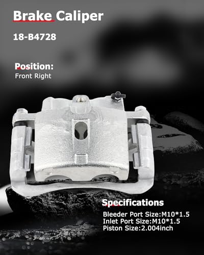 Image of cciyu 18-B4728 Front Right /Rear Left Brake Caliper Assembly w /Bracket For Cadillac 2002-2006,For Chevy 1999-2013,For GMC 1999-2013,For Hummer 2003-2009