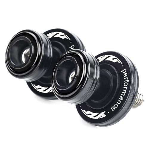 LLIDFONK Für Yamaha YZF R1/S/M R3 R6 R7 R9 R25 R125 YZFR1 YZFR3 YZFR6 YZFR7 YZFR9 Aluminium 6mm Motorrad Zubehör Schwinge Spulen Schieberegler Ständer Schrauben (Schwarz)
