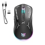 Wireless Gaming Mouse, 4 Adjustable DPI, Ergonomic Optical Office Mouse, 7 Buttons Corded Mice Wired/Wireless Gamer Mouse Rapid Fire Key,for Window/PC/Laptop/Desktop/Mac/Chromebook