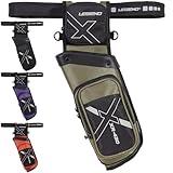 Legend XR430 Hip Quiver for Arrows - Premium Arrow Quiver with Removable Release Pocket, Durable Archery Quiver with Storage Compartment for Accessories & Tools, Arrow Holder - Army Green
