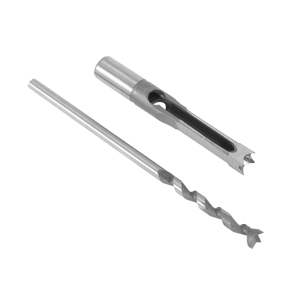 Juego de brocas de taladro cuadrado para trabajo de madera y mortaja de madera y sierras para madera y taladro helicoidal