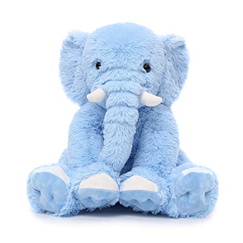 Image of MorisMos Large Elephant Stuffed Animal, 19.6inch Soft Stuffed Elephant Plush Companion Gifts for Girls Boys, Blue