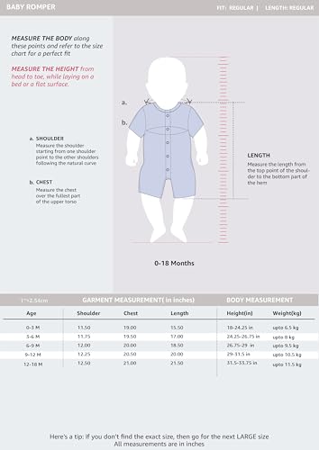 Image of Amazon Brand - Symbol Unisex 100% Cotton Half Sleeve Baby Rompers (Available in Pack of 3 & 6)