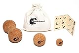 AQUANIMOUS Cork Massage Balls Natural Firm Ultra-Light Eco-Friendly Deep Tissue Massage with Travel...