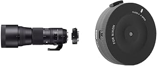 Sigma ZB955 150-600 mm F5-6.3 DG OS HSM Contemporary Lens with TC-1401 Converter Kit for Nikon Camera-Black & 878306 USB Dock Mount for Nikon Lens - Black