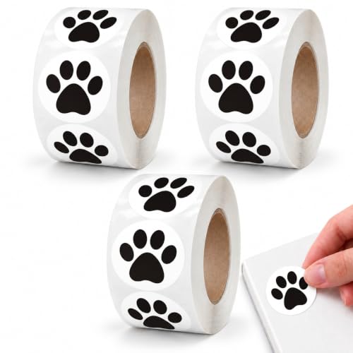 Pegatinas de Perros Huellas para Niños, Dog stickers, 3 Unidades