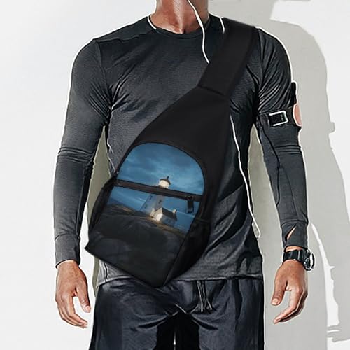 Bolso tipo bandolera para mujer y hombre pequeño con diseño faro miniatura 7