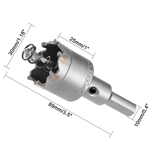 sourcingmap 30mm Carbide Hole Cutter, Hole Saws for 2mm Stainless Steel Sheet Metal - Image 2