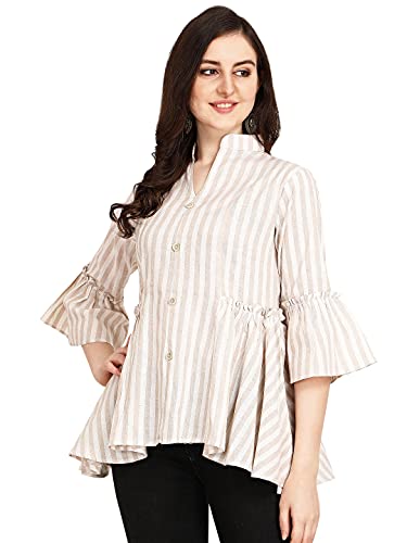 Image of DHRUVI TRENDZ Women's Cotton Regular Fit Top