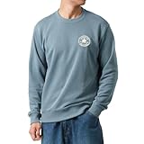 [コンバース] トレーナー メンズ 秋 裏毛 スウェット サガラ刺繍 ワッペン スエット アメカジ カジュアル ブルー L