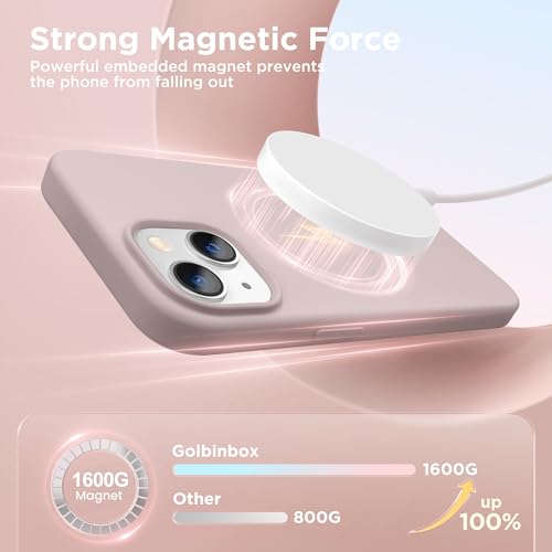 Image of GolbinBox Magnetic for iPhone 13 /14 Case, Silicone Cover, Light Taro