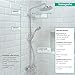 hansgrohe Croma Shower Faucet Set with Handheld Shower, Rain AirPower Spray, QuickClean Showerpipe Shower Set in Chrome, 27185001 Large
