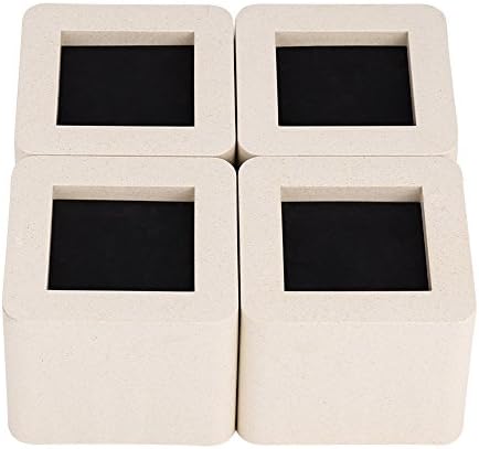 Furniture Risers, 4Pcs 3 Inch Ceramic Simulated Plastic Bed Risers ...