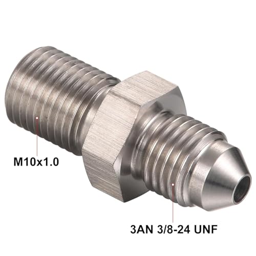 Podavelle 3AN Male to M10x1.0 Male Stainless Steel Brake Fitting Adapter Connector by Podavelle - Image 2