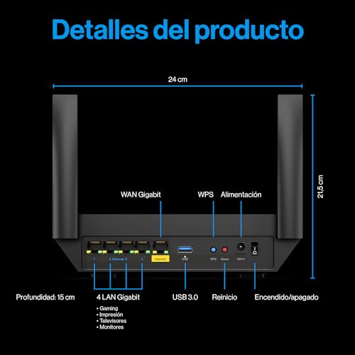 Router WiFi 6 de malla Linksys AX5400: elimina zonas sin señal en coberturas de hasta 250 m² 5