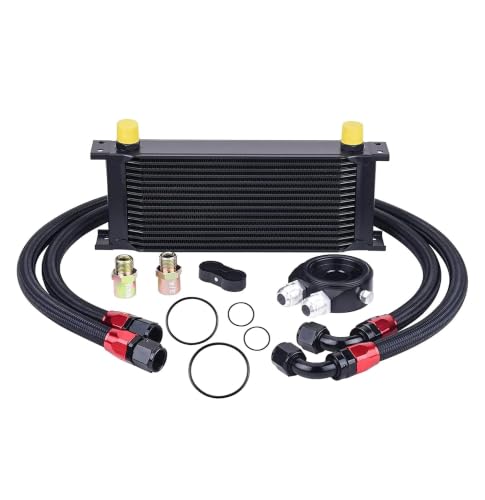 Image of EVIL ENERGY 16 Row Oil Cooler Kit, 10AN Engine Cooler Radiator Universal