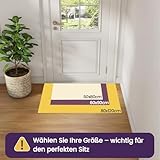 DEXI Fußmatte Innen 60 x 90 cm, rutschfeste Schmutzfangmatte, Maschinenwaschbare Fussmatte, Saugstarke Türmatte, Sauberlaufmatte, Eingangsteppich für Hund, Haustür & Flur, Schwarz-grau