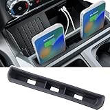 PIMCAR Truck Phone Holder for 2023 2024 2025 2026 Ford F250 F350 F450 F550 Pocket Insert Organizer with USB Hole, Premium Silicone Anti-Tipping Phone Stand, Super Duty OEM Accessories
