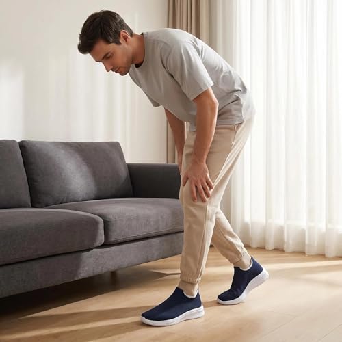 Image of vibdiv Men's Slip-On Walking Shoes Casual Sneakers Lightweight Breathable for Everyday Wear