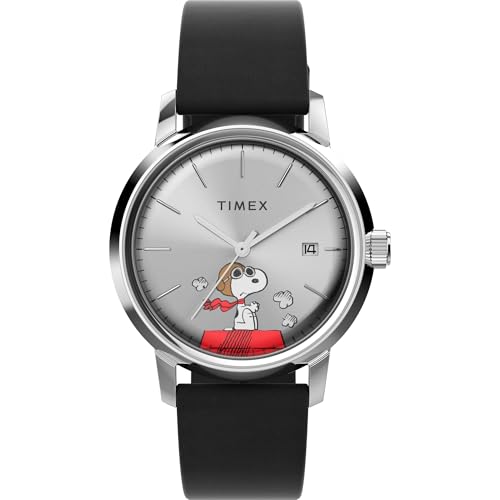 Timex Montre Analogique Automatique pour Hommes Marlin Automatic x Peanuts Snoopy Flying Ace