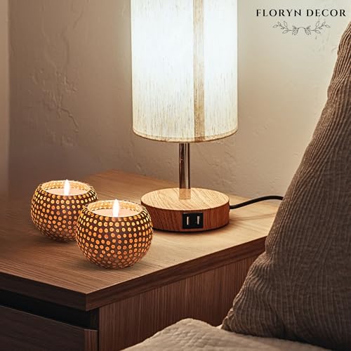 Image of Floryn Decor Morrocan Mosaic Candle Holders | Home Light Decorations Items | Mosaic Glass Tealight Holder | Best lamp for Diwali Decoration | Pack of 2 (with 2 Tealight Candle Free)