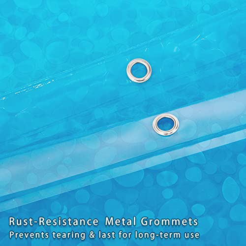 Waterproof Shower Curtain Liner 8G Eva Thick Shower Curtain With Heavy Duty 3 Bottom Magnets, Shower Liner For Shower Stall, Bathtubs, 3D Pebble Pattern, 72 X 78,12 Hooks #TOP4