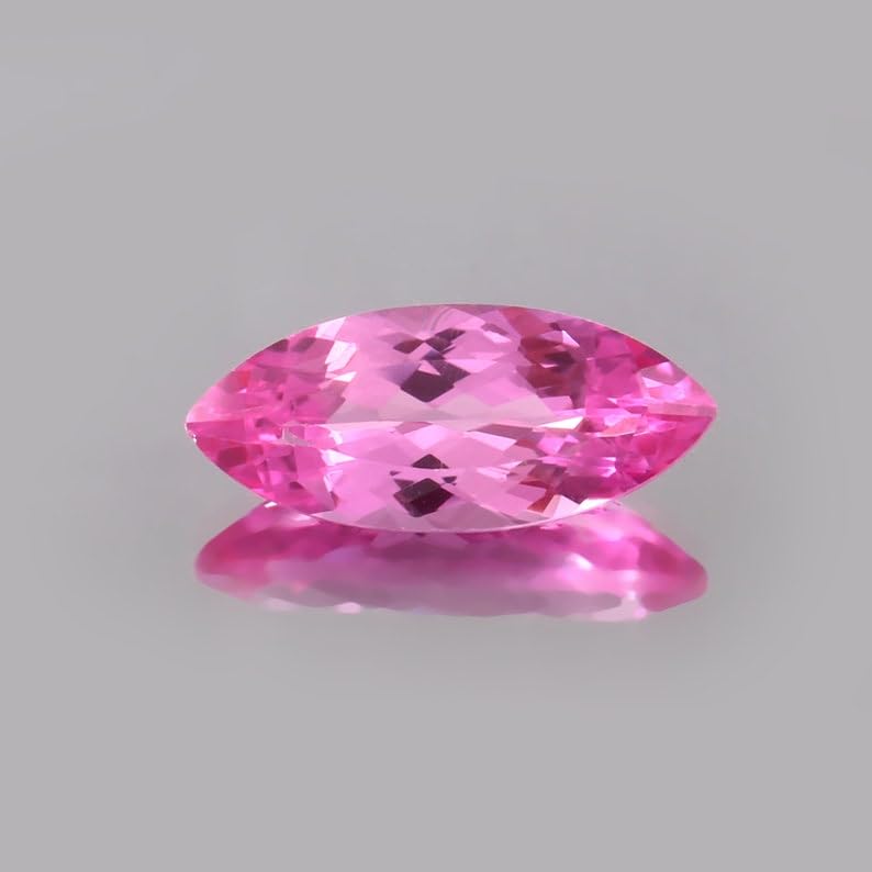 Saphir rose pour fabrication de bague et pendentif artisanaux 18x8mm