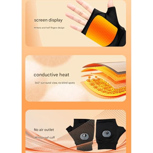 Gants chauffants de ski rechargeables imperméables coupe-vent - 4