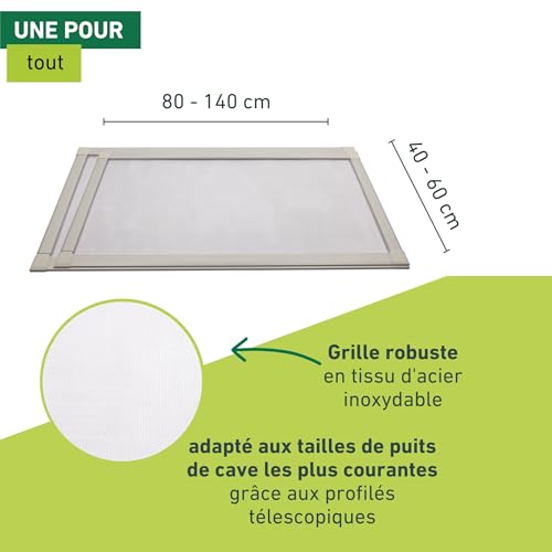 Couverture de puits de cave télescopique Windhager pour un sous-sol propre - 4