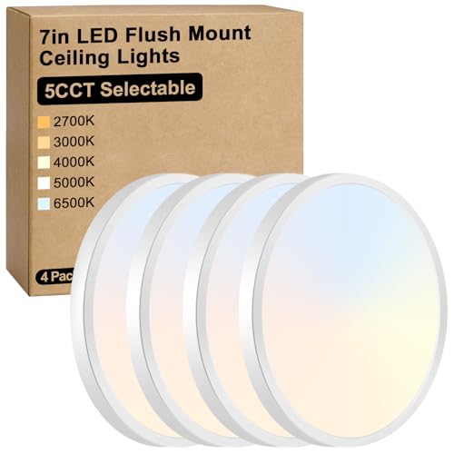 Image of Brightever 7 Inch Flush Mount LED Ceiling Light Fixture, Dimmable, 1200LM
