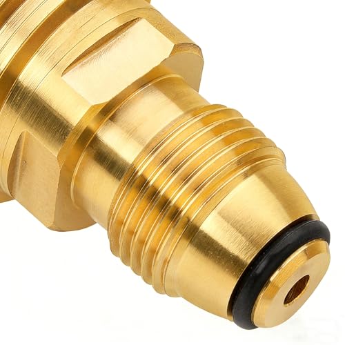 Image of BeeGo POL to QCC1 /Type-1 Propane Tank Adapter Fitting, Old to New, Propane Tank Adapter Converts POL LP Tank Service Valve to QCC1 /Type1 Hose or Regulator, for 120 Gallon 100 lb Big Tank, 100% Brass